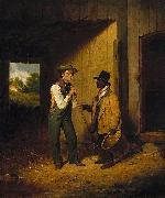Francis William Edmonds All Talk and No Work oil on canvas